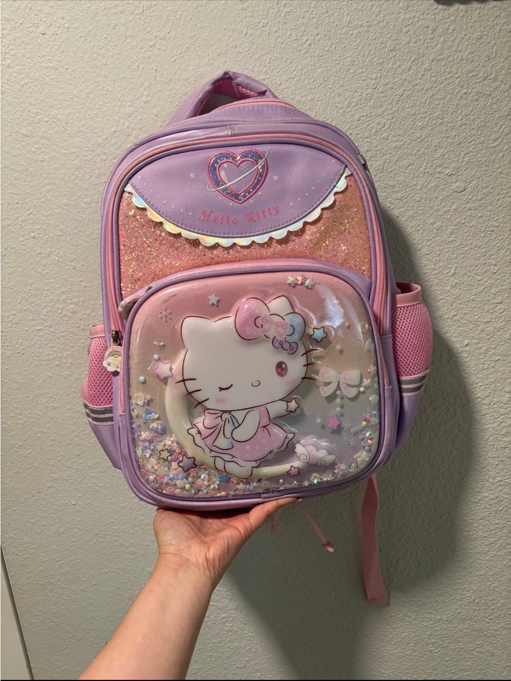 Hello Kitty Kids Glitter Backpack - Pink & Lavender